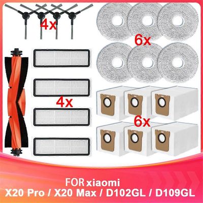 Xiaomi Robot Vacuum X20 Pro / X20 Max / D102GL / D109GL varaosille Pääsivuharja Hepa-suodatin