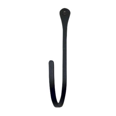 Village Wrought Iron Smal vægkrog 1/2 Ind. W x 3 7/8 In. H x 2 3/8 i. D Indvendig krogdybde 2 i Sort