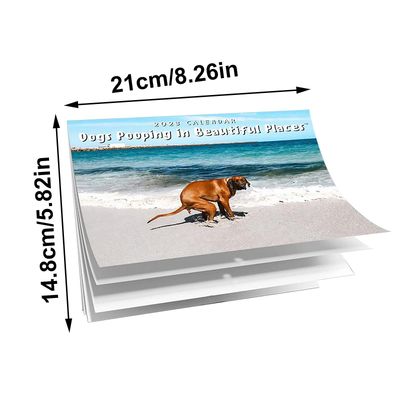 Hunde på smukke steder Kalender 19 * 18 * 1cm - Holiday Gag Gave