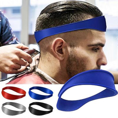 Pääntien parranajomalli silikoninen hiustenleikkausnauha DIY-kotiin Hiusten leikkausopas pääpanta harmaa