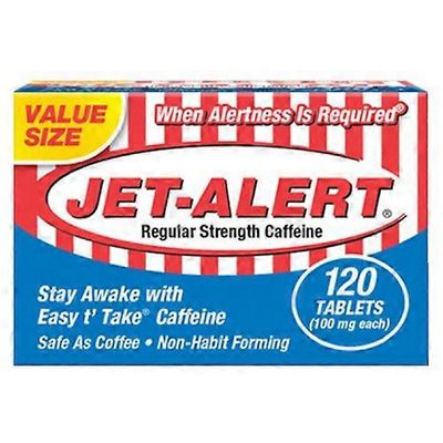 Jet-Alert Kofeiinin säännöllinen vahvuus, 100 mg, 120 määrä