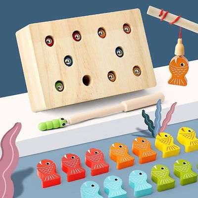 Fantasia Fiskeri Legetøj Børn Magnetic Catch Worms Tidlig uddannelse