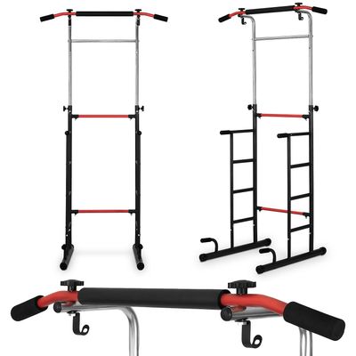 Viking Choice Pull-up bar - Pull up bar - Fritstående - op til 222 cm høj Sort/rød Pull up tower, handdoekhaken