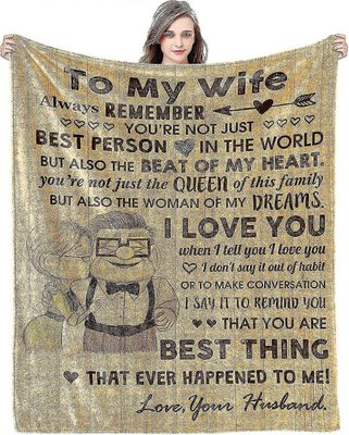 Vaimolleni heitä peitto mieheltä Joulu syntymäpäivä personointi lahja pehmeä sänky fla-lian