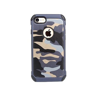 AIR Apple iPhone 7 Plus stødsikkert sag cover - Blå Camouflage