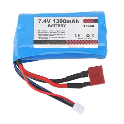 18650 7.4V 1300mAh Li-ion-akku, ladattava akku, sopii SCY 16101 16102 16103 1/16 RC-autoon