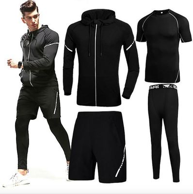 Zhihuan Sommer Udendørs Sport Mand Running Fitness Tøj sort M