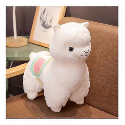 Laama täytetty eläin iso nukke pehmo halaus tyyny pehmeä A-In varasto valkoinen 35cm