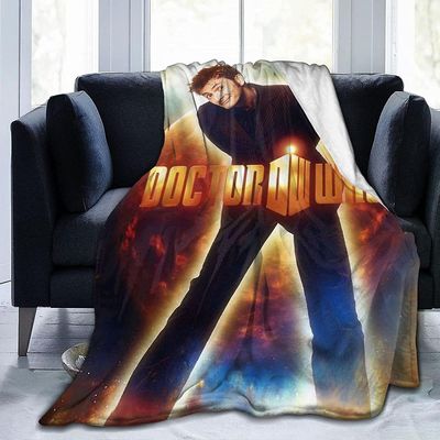 AB-David Tennant teppe Ultra-myk flanellteppe 3D-utskrift Fluffy plysj teppe sengetøy dekor kaste teppe for stue soverom sovesal dekor (3Siz 50x40i...