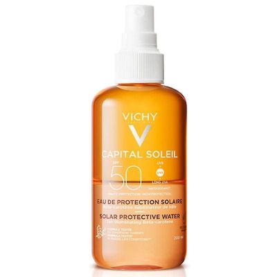 Vichy Capital Soleil Tan parantaminen Solar suojaava vesi SPF50 200ml