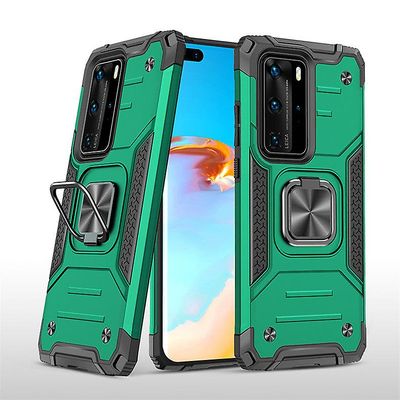 Stødsikker rustning sag for Huawei p40 lite/nova6 se med støttefod all inclusive dække mørkegrøn rpc1070