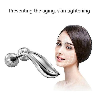 3d Facial Body Rullende Massager Roller Face Lift Anti aldrende hudpleje Sølv