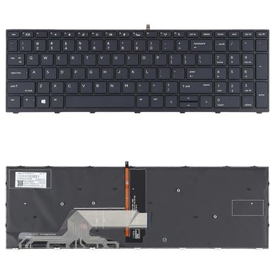 HP Probook 450 G5 455 G5 470 G5 650 G4 650 G5 Yhdysvaltain version näppäimistö taustavalolla (musta)