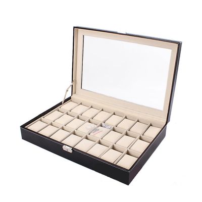 Rongzhan Pu Watch Box Multifunctional Watch Storage Box 24 Positionspu Watch Box Multifunctional Watch Storage Box 24 Posisjoner