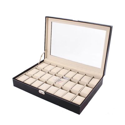 Ruili Pu Watch Box Multifunktionel Ur opbevaringsboks 24 positioner