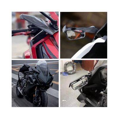 Universal Motorsykkel Justerbar Flanke Spoiler Fairing med speil for CBR650R YZF R1 YZF R6 T-MAX530 Karbonfiber mønster