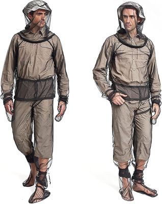 4 kpl hyttyspuku, kevyt bugia hylkivä takki huppu &housut Verkkovaatesarja miehille ja naisille, ulkoilusuoja hyönteisiltä, kärpäsiltä, hyttysiltä,...