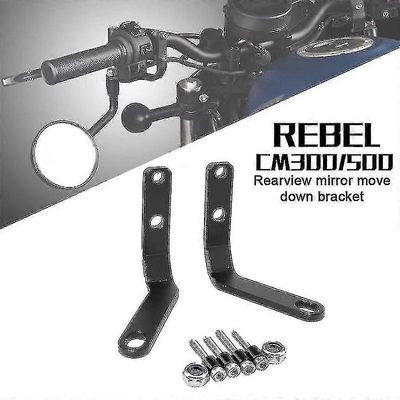 Musta moottoripyörän ohjaustangon taustapeilit Spotlight-kiinnike Alumiinitarvikkeet Honda Cmx 500 300 Rebelille