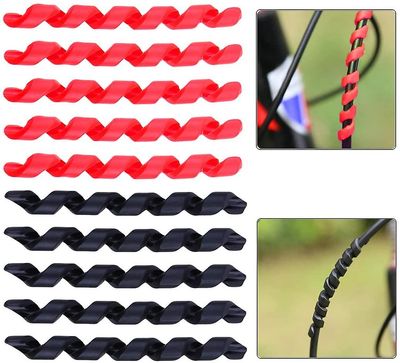 Xqday 10 stk Cykel kabel ærme Spiral Gummi Ærme 60mm sort cykel kabel beskyttere til Mtb Bike Shift bremsekabel