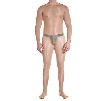 Langermer for menn Nylon Helkropp Lukket tå Strømpebukse Strømper Undertøy Beige