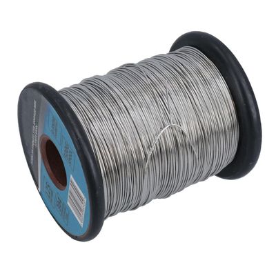 Ruostumattomasta teräksestä valmistettu lukkolanka, kierrettävä turvalanka, 0,8 mm, noin 125 metriä