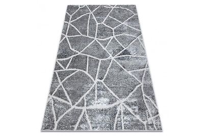 RugsX Moderne MEFE tæppe 2783 Marmor - strukturelle to niveauer af fleece mørkegrå grå 280x370 cm