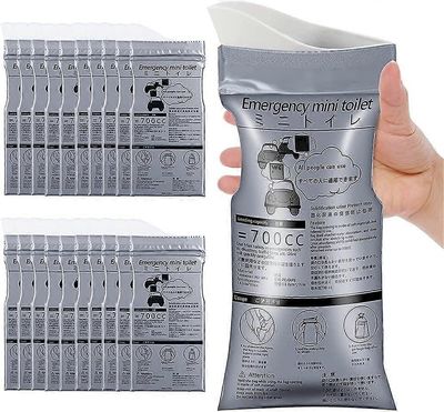 20 pakkaus hätäpisuaaripussi retkeily pissapussit Road Trip Essentials for Oksennepussit Kertakäyttöiset pissapussit Liikenneruuhka kannettava