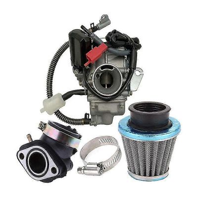 150cc kaasutin GY6 26mm 4-tahtimoottoriin moottoripyörään, skootteriin, 152QMJ, 157QMI Musta