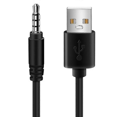 3,5 mm: n pistoke AUX-ääniliitäntä USB 2.0 uroslaturikaapelin sovitinjohtoon auton MP3: lle Musta