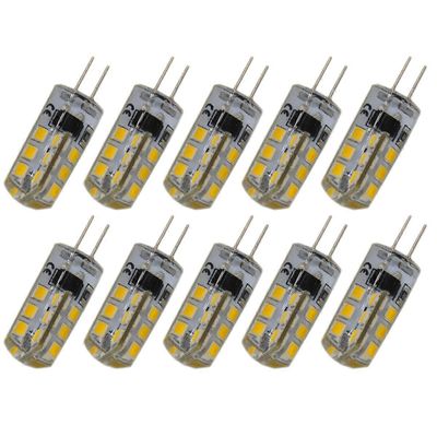10kpl G4 AC 220V 2.5W 180LM 3000-3500 SMD 2835 24-LED-lamput lamput valot (lämmin valkoinen)