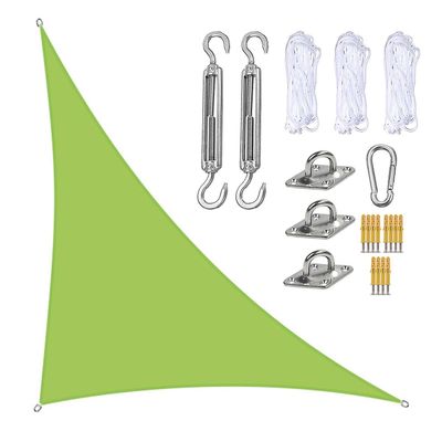 3x4x5m Vandtæt Shade Sail Fortelt Solskærm trekantet fortelt-terrasse Pool Baldakin Trekant Til Udendørs Patio Garden Markiser Grøn