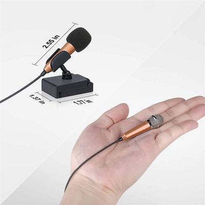 Maromalife Minimikrofoni, pieni mikrofoni, minikaraokemikrofoni matkapuhelimeen kannettava kannettava tietokone Apple Iphone Sumsung Android (vaale...