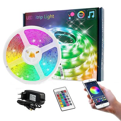 Bluetooth led -nauhat 15 metriä - Rgb-valaistus kaukosäätimellä Smd 5050 Värin säätö 15M