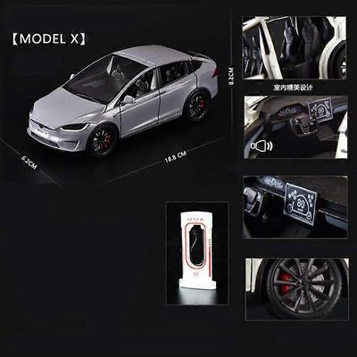 Redkid 1:24 Tesla Model 3 Model Y Alloy Car Model Painevalettu metalli Leluajoneuvot Automalli Simulointi Ääni ja valo Kokoelma Lasten lahjat Model...