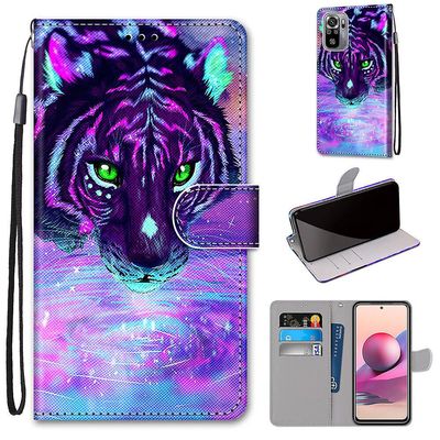 Foxdock Kompatibel med Xiaomi Redmi Note 10 4g Tiger drikkevand mobil taske