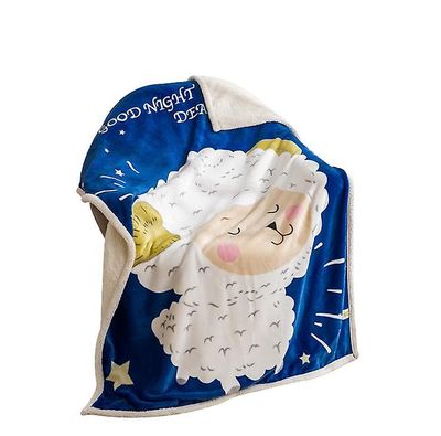 Handuo Lammeuld tæppe fortykkelse børn dobbelt lag flannel børn tæppe style8