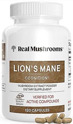 Real Mushrooms Todelliset sienet leijonanharjasieniuutekapselit 120 korkkia