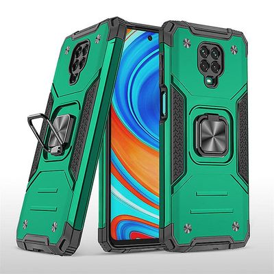 Shockproof rustning sag for redmi note10 5g med støttefod all inclusive dække mørkegrøn rpc1008