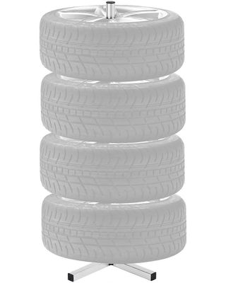 Succebuy Renkaiden säilytysteline, raskas teräsrenkaiden puuteline 4 renkaalle vanteilla, enintään 255 mm leveille renkaille, enintään 220 lbs kant...