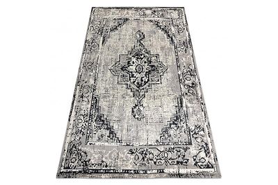 RugsX Tæppe VINTAGE Frame roset 22235556 grå / sort 120x170 cm