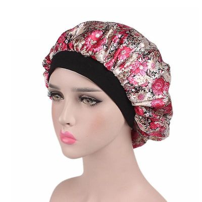 Besser Lady Satin Silk Sleeping Cap Nat Sleep Hatte Hair Care D