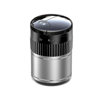 Tuhkakuppi automaattinen avautuminen sulkeutuva infrapuna-anturi USB ladattava savuton valoherkkä peili tuhkakuppi sisätarvike Hopea