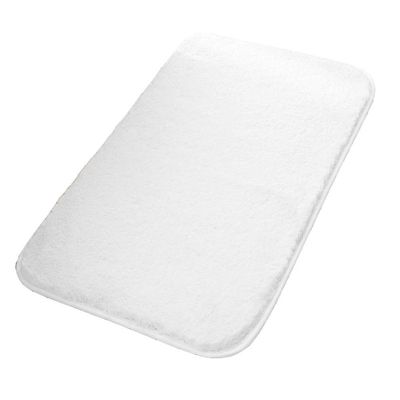 Eveltek Badeværelse tæpper Blød absorberende skridsikker fluffy tyk bademåtte til badekar Hvid 60CM*90CM