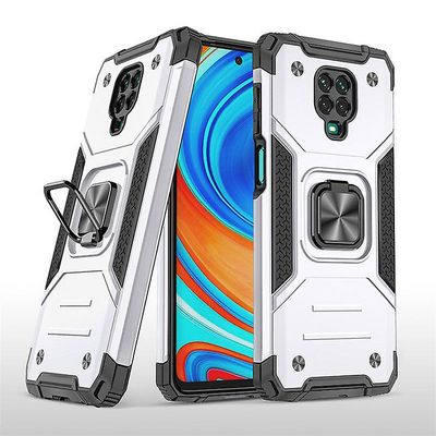 Shockproof rustning sag for xiaomi 10t lite 5g med støttefod all inclusive dække sølv rpc284