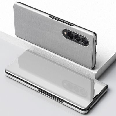 Ofocase Z Fold 5-fodral, läderfällbart omslagsspegelplätering för Samsung Galaxy Z Fold 5 stötsäkert skyddande telefonfodral för Galaxy Z Fold5 202...