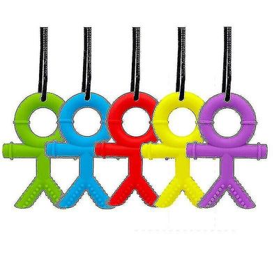 Lapset Aikuiset Chewlery Man -kaulakoru Autismi Adhd Pure pureskelee aistinvaraista pureskeluhampaista lelua Asettaa