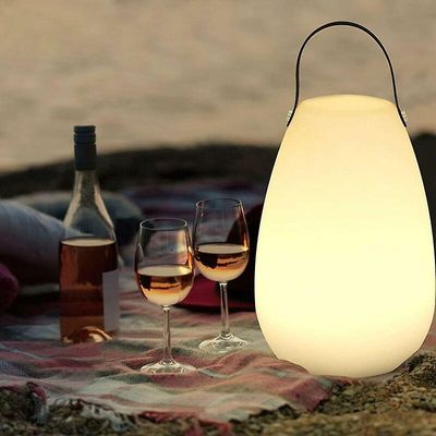 stor trådløs utendørs lampe med fjernkontroll - bærbar - flerfarget led - oppladbar - vanntett - trådløs - dimmbar