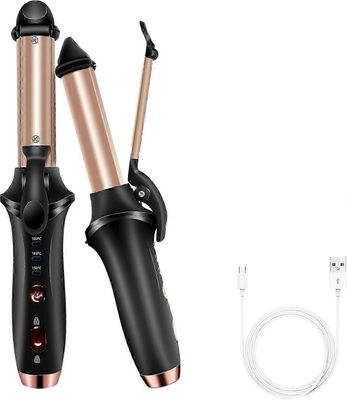 SBSGV 4000 mAh USB langaton kiharrin ladattava, 302F-356F mini hiusten kiharrin, kannettava matkakiharrin, 3 lämpötilan asetus, pieni hiusten kihara