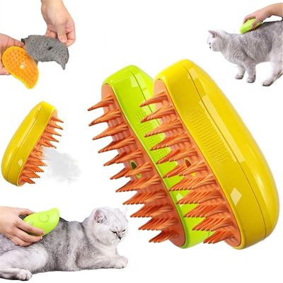 Steamy Cat Brush - 3 in1 kissan höyryävä harja, itsepuhdistuva höyrykissaharja Raikkaan vihreä