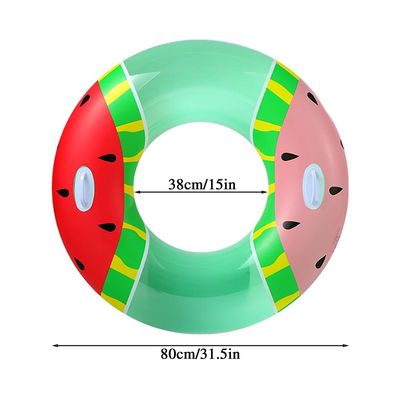 Favrison Svømmecirkel Oppustelig pool Fortykket bærbar tofarvet vandmelon Pvc bærbar underarm ring til over 16 år gammel 104-165 lbs A3 style